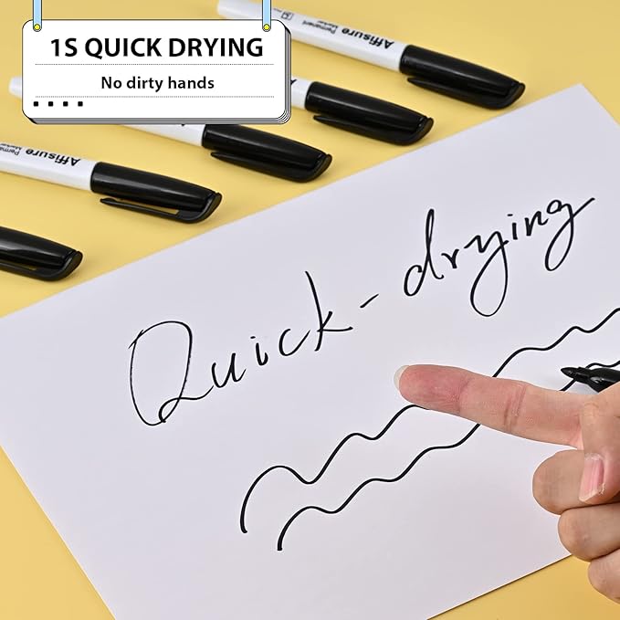 Affisure Permanent markers, 100 packs permanent markers bulk, quick dryingin - Image 4