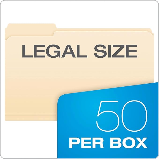 Pendaflex Manila Fastener Folders, Legal Size, 1 Fastener, 1/3 Cut - Image 8