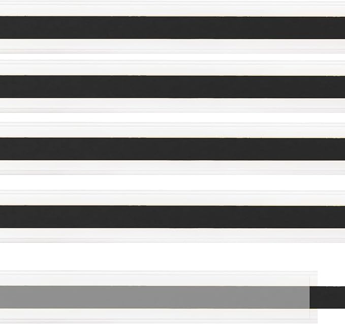 60 Pcs 47.8 x 1.37 Inch Shelf Label Strips Black Clear PVC Ticket Channel Back by LECEHIVO
