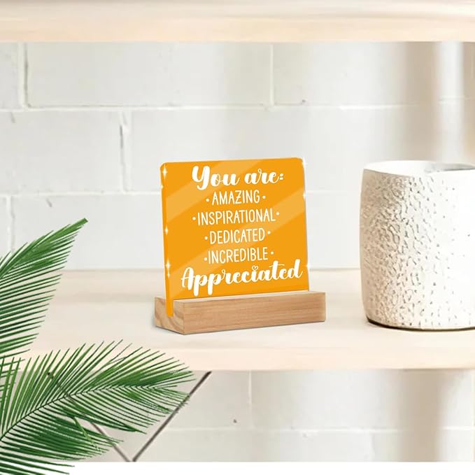 Motivational Gifts for Women, Inspirational Quotes Office Desk Decor Acrylic - Image 5