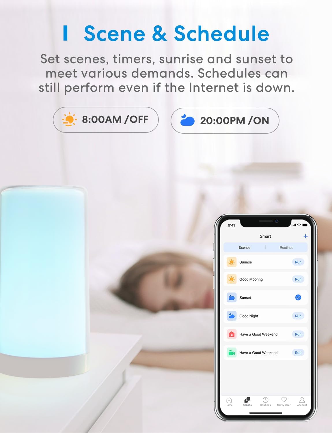 meross Smart Table Lamp, Compatible with Apple HomeKit and Amazon Alexa