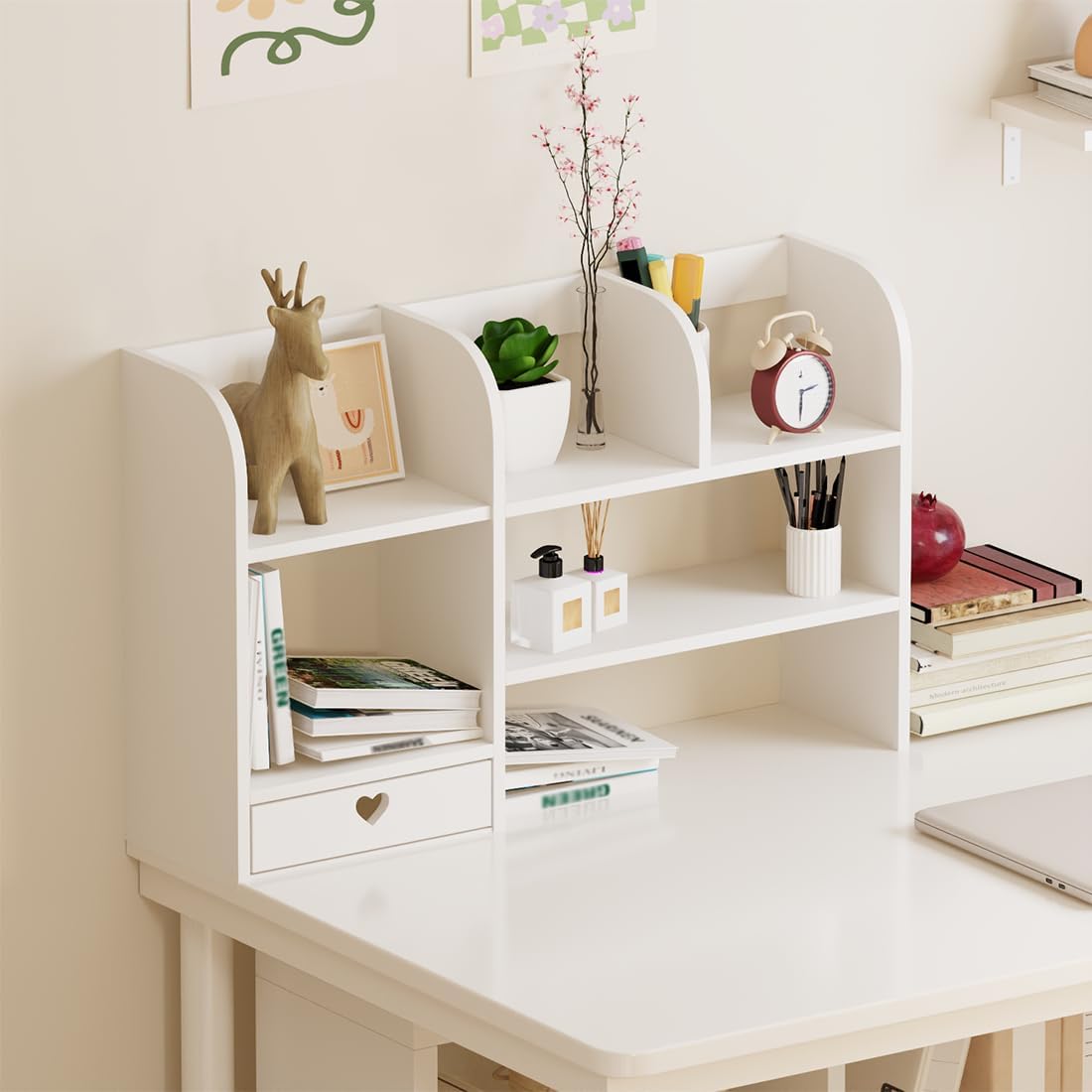 cute bookshelves cute bookshelf for desk kawaii desk, close-up detail