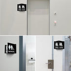 Faittoo Restroom Sign, Bathroom Signs, 6 x 8 Inches Acrylic Sign, - Image 6