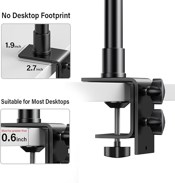 Dazzne 2-Pack Camera Desk Mount Stand - Image 4