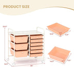 LDAILY 9 Drawer Rolling Storage Cart, Rolling Cart - Image 3