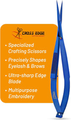 Cross Edge Spring Scissors 5 Inch straight Stainless Steel Precision Eyebrow & by MyLashToolsByCrossEdge