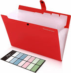 SKYDUE 8 Pockets Expanding File Organizer, Expandable File Folders by SKYDUE