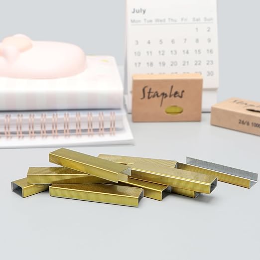 NatSumeBasics 6000 Pure Gold Staples Yellow Colored Staples - Image 2