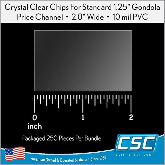 Clip Strip Corp. Price/Data Channel Label Holder Chips, 10 Mil Thick, Gondola - Image 6