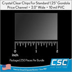 Clip Strip Corp. Price/Data Channel Label Holder Chips, 10 Mil Thick, Gondola - Image 6