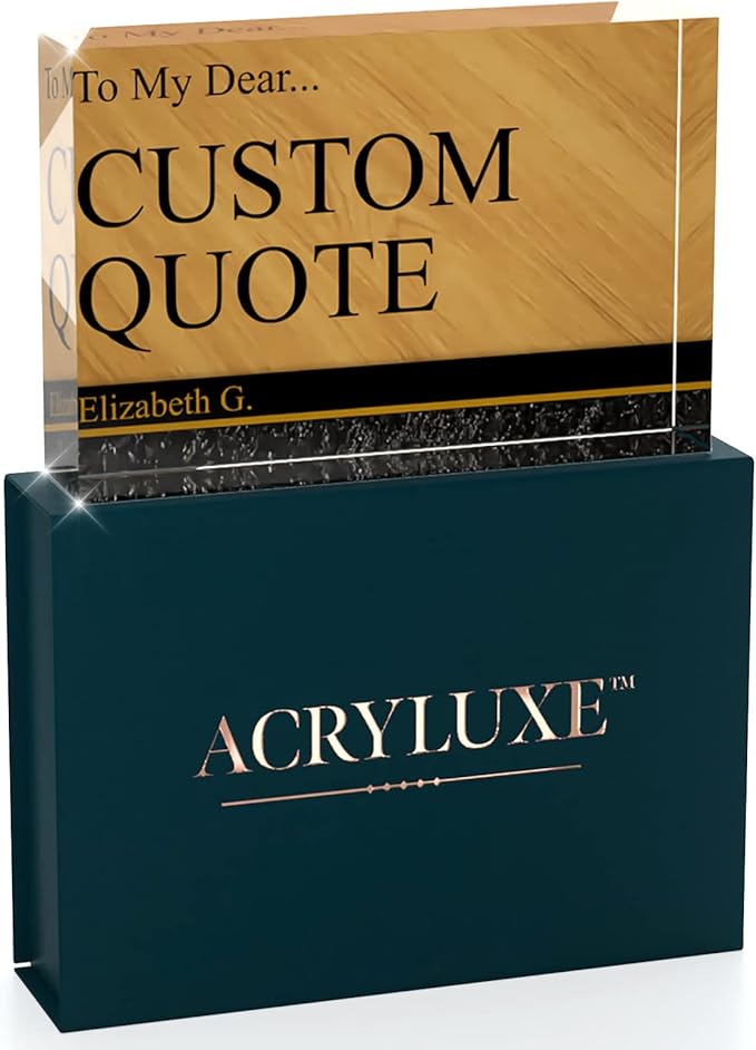 Personalized Gifts, Custom Quote Block Letter Board, Crystal-Clear Acrylic by MySignCenter