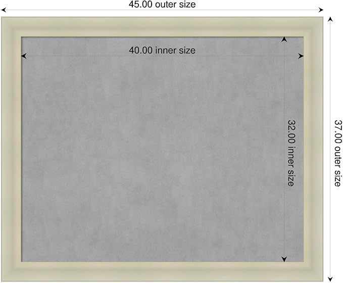 Amanti Art Silver Framed Magnetic Board 37x45 X-Large Vision Board - Image 2
