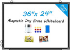 H-Qprobd 36"x24" White Board for Wall Double-Sided Magnetic Dry Erase Board by H-Qprobd