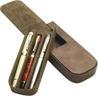 MIVLXLX Leather Triple Pen Case Pencil Pouch Holder - Image 7