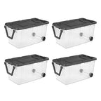 Sterilite 4-Pack Modular Stacker Box, Durable Clear Plastic Storage Bins - Image 5