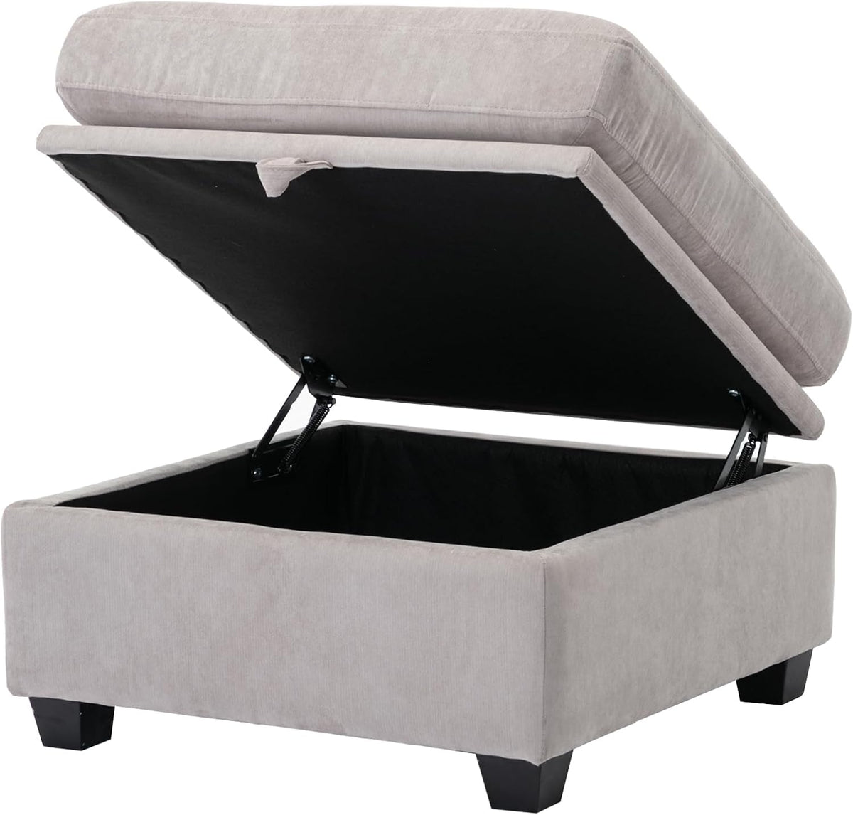 asunflower Ottoman with Storage for Couch 25.2" Square Storage Ottoman F...
