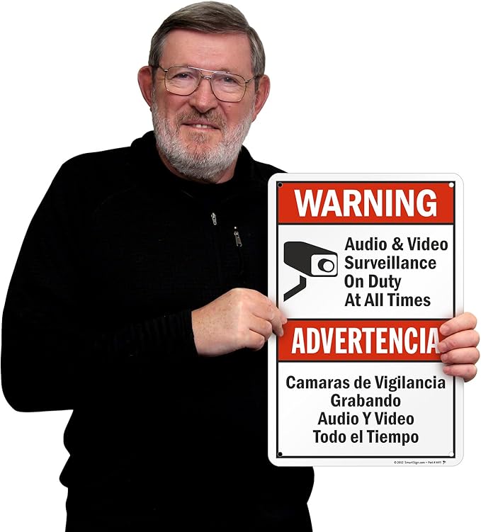 SmartSign 18 x 12 inch “Warning - Image 2