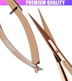 Cross Edge Spring Scissors 5 Inch straight Stainless Steel Precision Eyebrow & - Image 5
