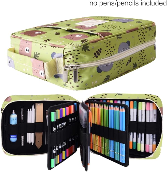 qianshan Pencil Case Holder Slot - Holds 202 Colored Pencils or 136 Gel Pens - Image 2