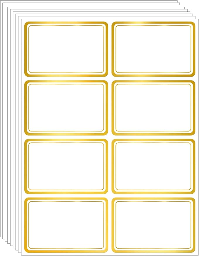 Yeachlaing 2" x 3" 200 PCS Name Labels, Waterproof Blank Name Tag Stickers by Yeachlaing