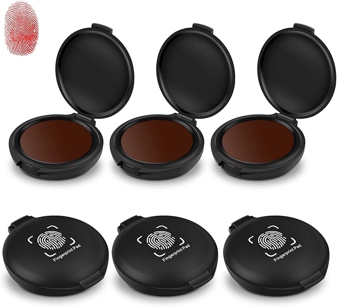 ERKOON 6 Pack Fingerprint Ink Pads, Thumbprint Ink Pad by ERKOON