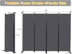 CHOSENM Wall Divider, 4 Panel Room dividers and Folding Privacy Screens - Image 2