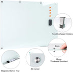 Glass Dry Erase Board, 48 x 36 Inches Magnetic Glass Whiteboard - Image 2