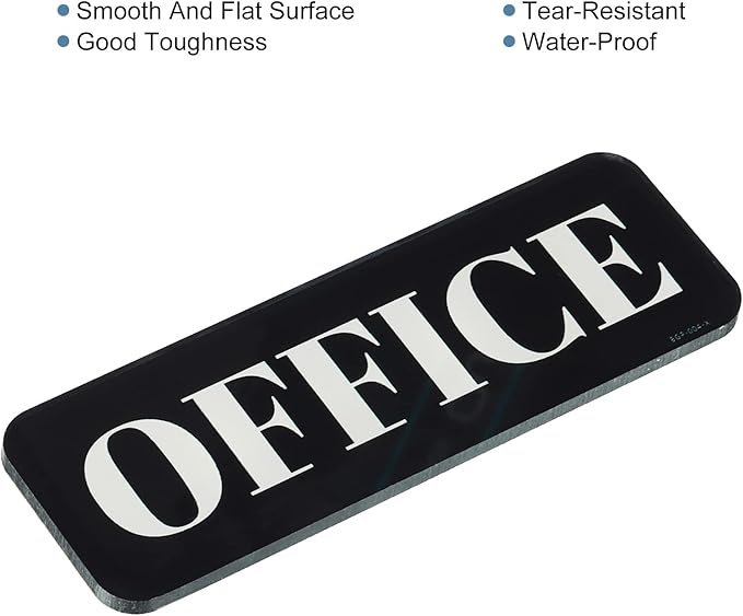 PATIKIL Office Sign, Acrylic 6"x2" Self Adhesive Door Sign Sticker Waterproof - Image 4