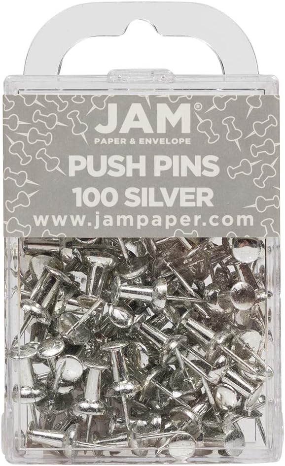 JAM PAPER Colorful Push Pins by JAMPaper