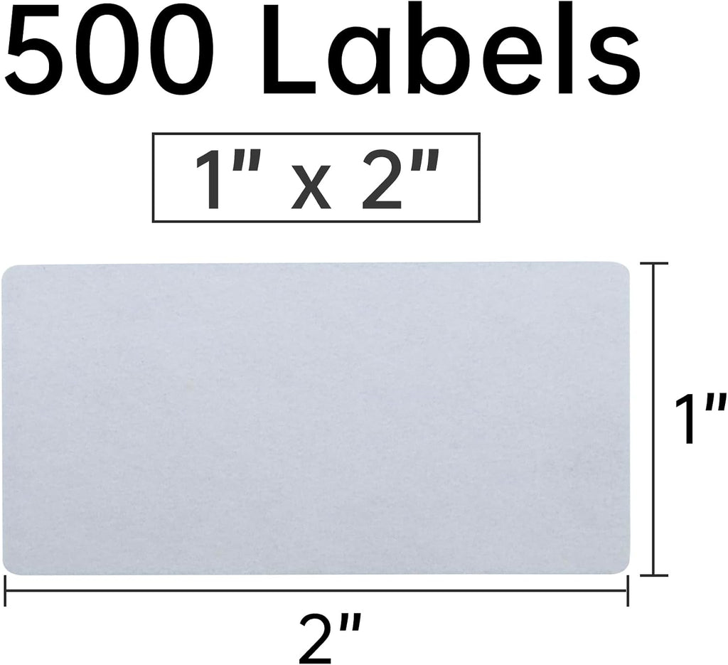 L LIKED Blank White 1 x 2 Inch Dissolvable Labels Food Rotation 9 Rolls | PFAS free, writable on glass/wood/metal/plastic. -40~150°F safe. For boxes inventory, prep info & storage