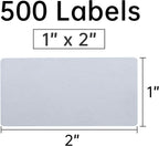 L LIKED Blank White 1 x 2 Inch Dissolvable Labels Food Rotation 9 Rolls | PFAS free, writable on glass/wood/metal/plastic. -40~150°F safe. For boxes inventory, prep info & storage
