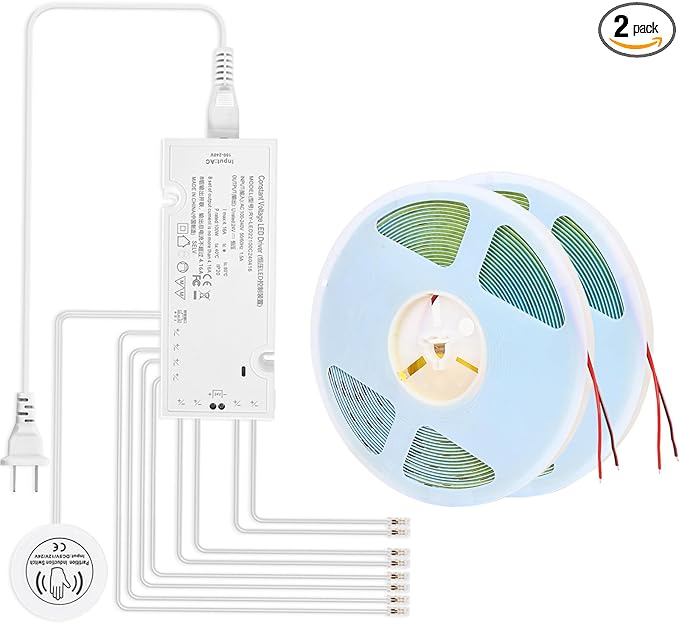 CUBITOR Under Cabinet Led Light Strip kit, 2 Roll x 16.4ft Cuttable 3000K COB by Unknown
