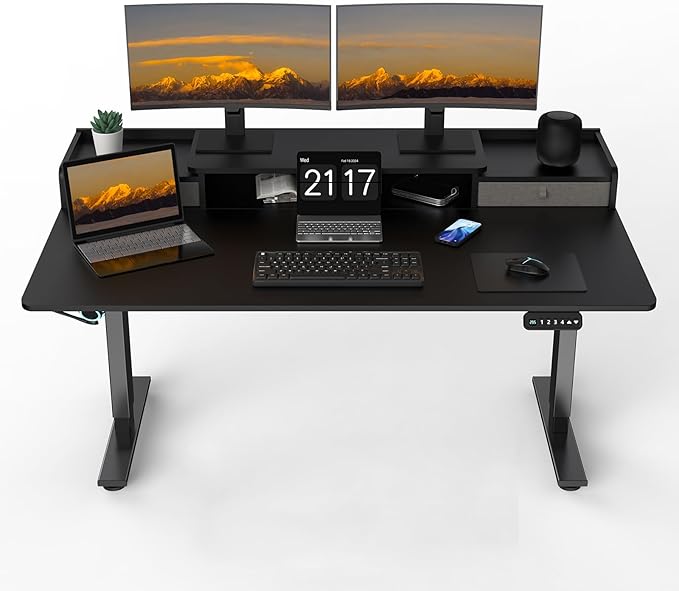 ExaDesk 63 x 30 Inch Electric Standing Desk by ExaDesk