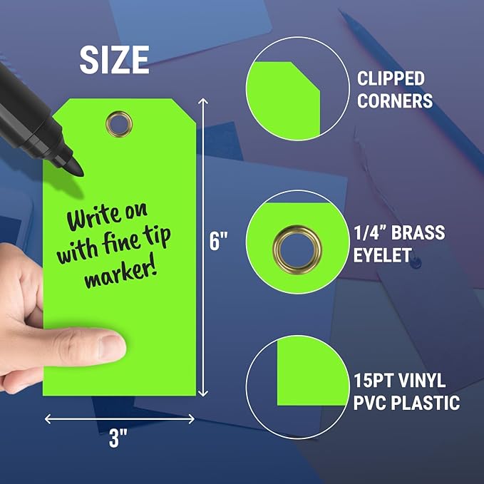 Tags 4 Less 15 Mil Waterproof Plastic Tags, Outdoor Tagging, Equipment Labeling - Image 3