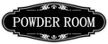 Powder Room Sign Sticker for Business and Home，Self-adhesive Cute Powder Room by LUHIMO