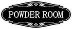 Powder Room Sign Sticker for Business and Home，Self-adhesive Cute Powder Room by LUHIMO