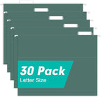 HERKKA Extra Capacity Hanging File Folders, 30 Pack Reinforced Letter Size by HERKKA