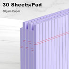 AILZFEI Purple Legal Pad Note Pads 8.5 x 11 inch, Wide Ruled, 30 Sheets/Pad - Image 3