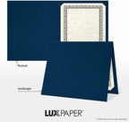 LUXPaper 9.5" x 12" Certificate Holders | Nautical Blue Linen | 100lb. Cover | - Image 5