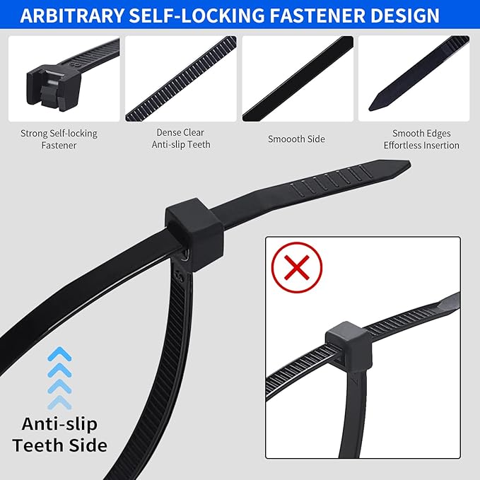 Mvyc Zip Ties, Heavy Duty Cable and Wire Ties - Image 5