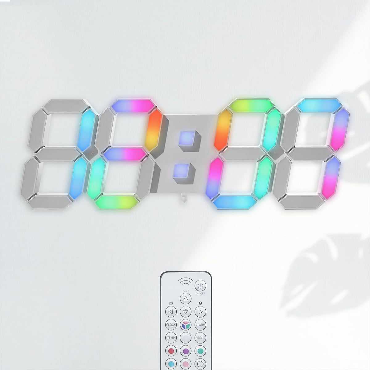 kosumosu led wall clock 15" rgb digital led, main product view
