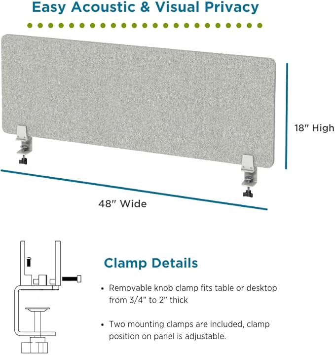 Sound Absorbing Panel Privacy Shield - Image 3