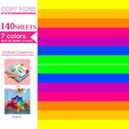 MAGECUBIKU Colored Copy paper 8.5X11 Inches, 140 Sheets 20 lb/80GSM 7 Colors - Image 4