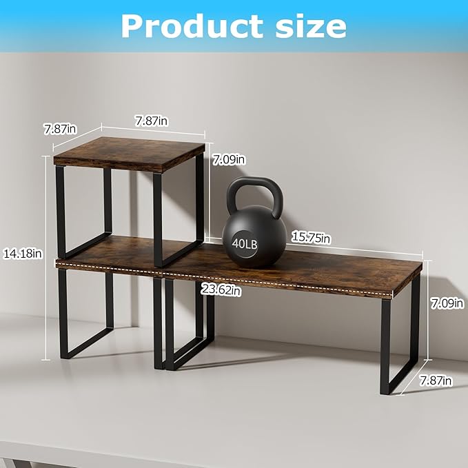 Aothia Wood Desktop Shelf for Top of Desk - Image 2