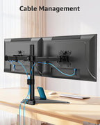 mountup dual monitor stand - freestanding & height on a desk or shelf