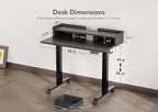 Claiks Standing Desk with Drawers, Adjustable Stand Up Electric Small Standing - Image 3