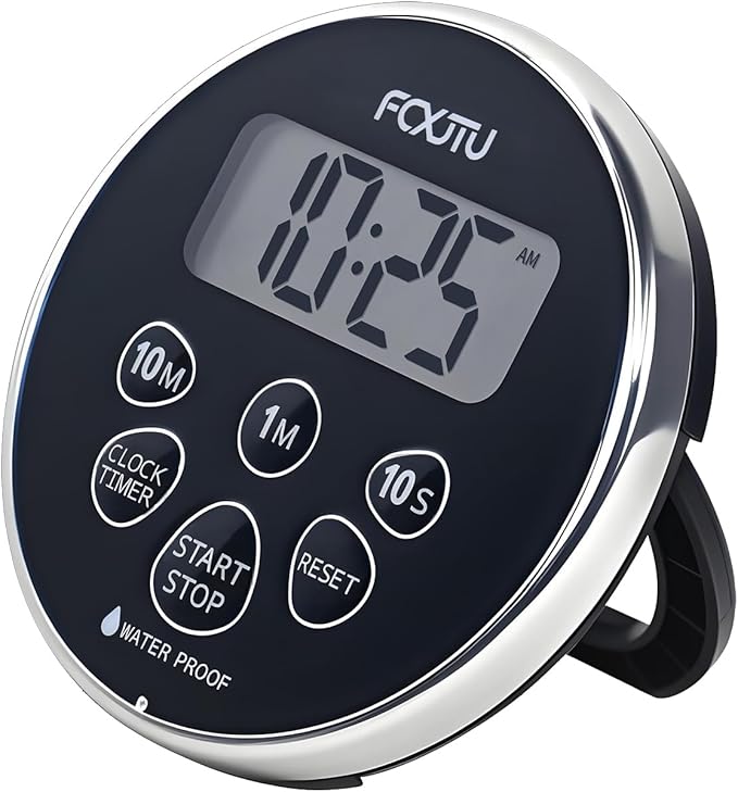FCXJTU Digital Waterproof Shower Clock Timer, Bathroom Shower Countdown Timer by FCXJTU