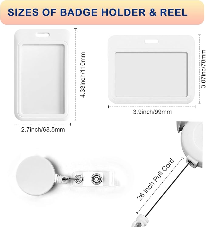 Photo Personalized Badge ID Card Holder Custom Retractable Badges Reel Clip - Image 3