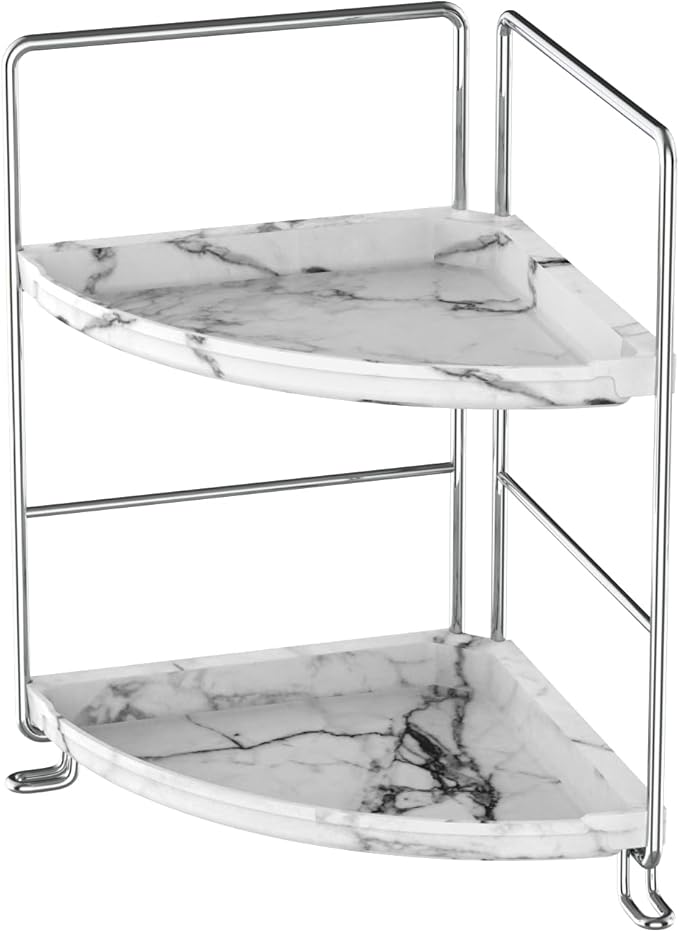 JANUS LiANG 2-Tier Corner Bathroom Organizer, Countertop Perfume Makeup Shelf by JANUSLiANG