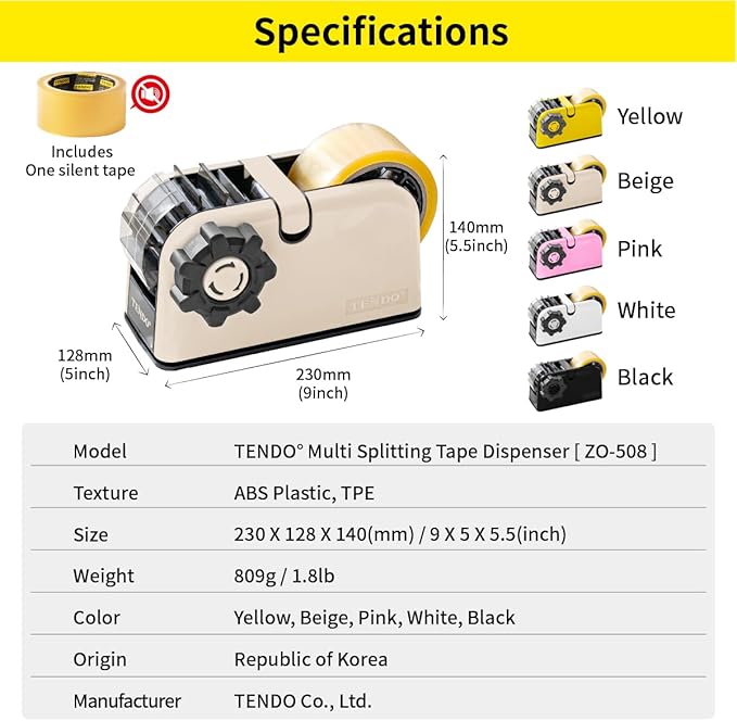 Multi-Section Tape Dispenser ZO-508: Innovative Cutter - Image 8